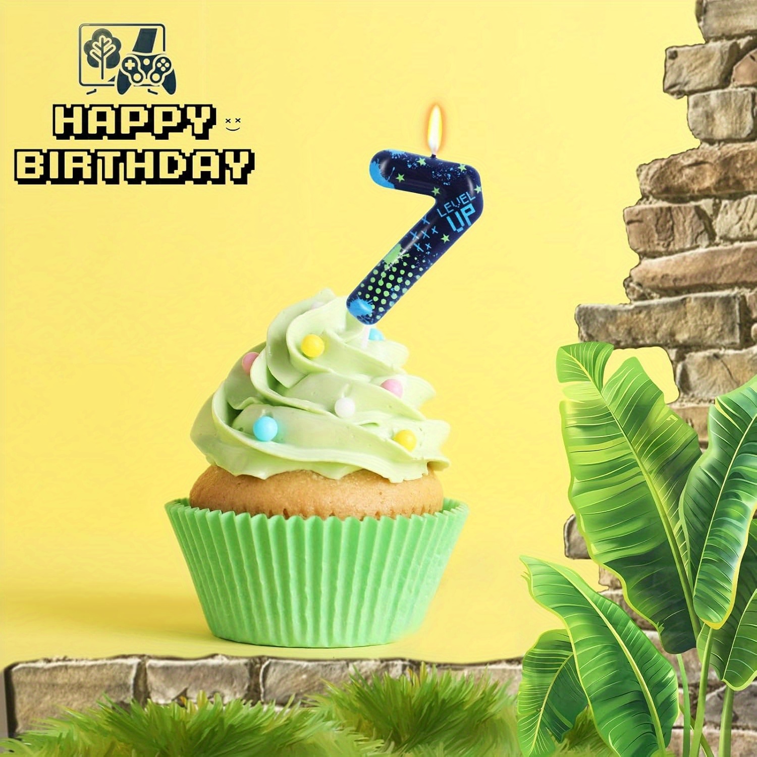 Blue Game Boy 0-9 Birthday Can - đánh giá và giá Candle Supplies Usa