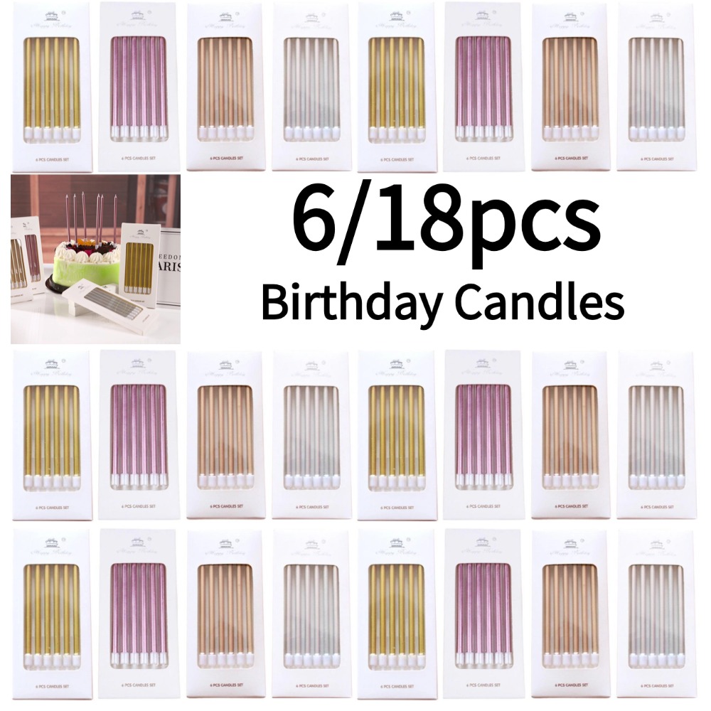 6/18pcs Metal Gold Silver Birt - đánh giá và giá Candle Supplies Usa